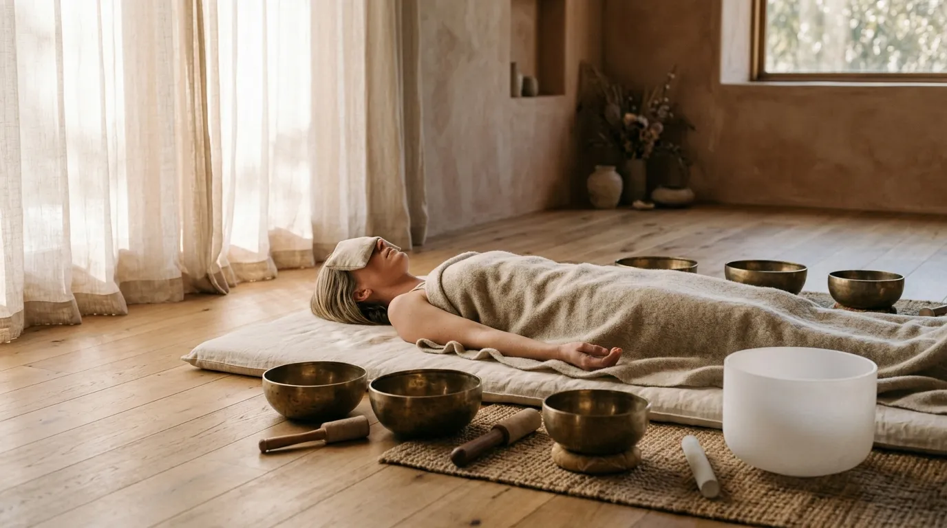 What happens in a sound bath